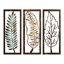 Wallity Leaf 35 - Conjunto de 3 piezas decorativas de metal multicolor